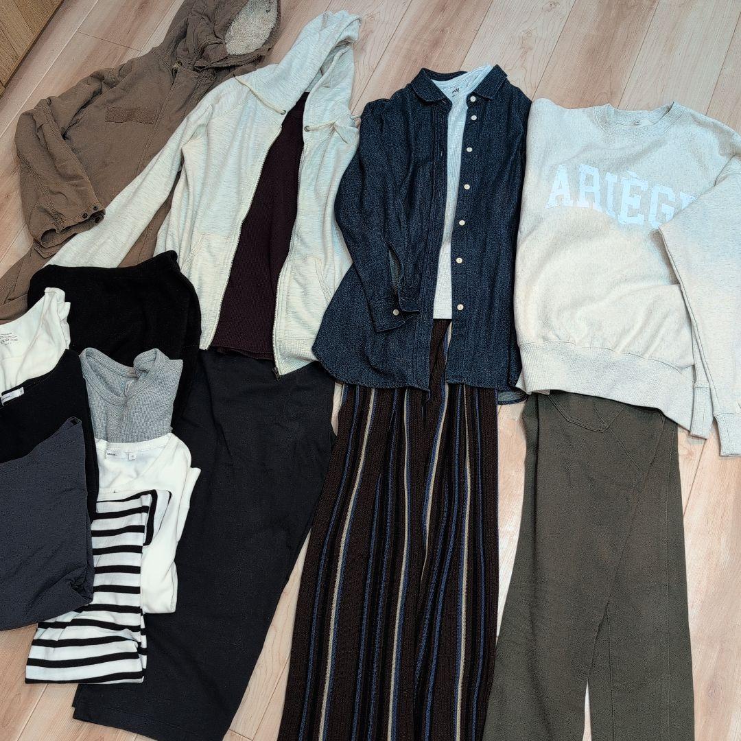 レディース　長袖カジュアルコーデまとめ売り　新品あり　Lサイズ　パーカー　デニム