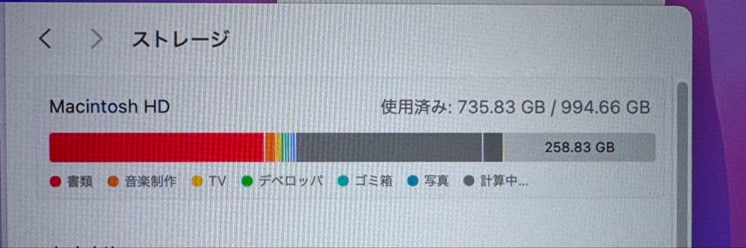 【M1】MacBook Pro 16ギガ 1テラ