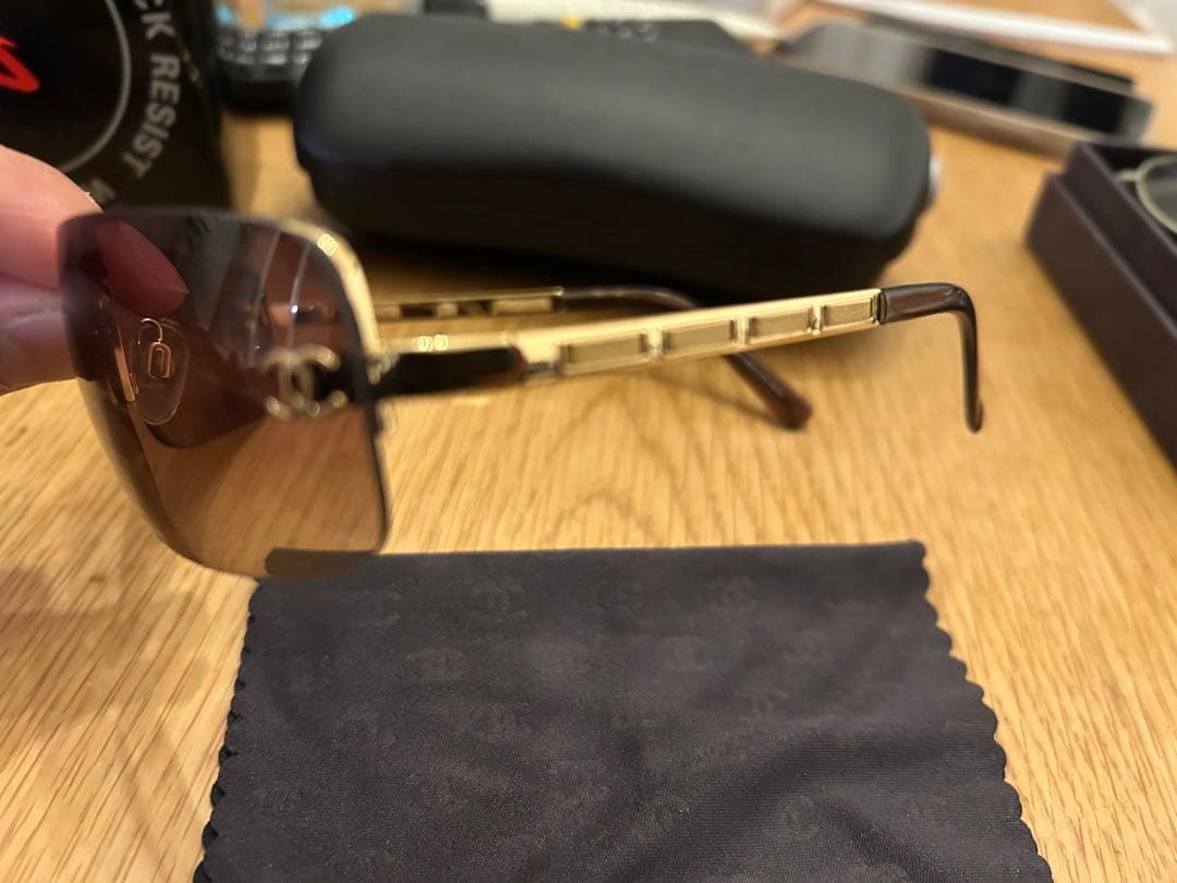 CHANEL ゴールドフレーム サングラス　レア品　正規品