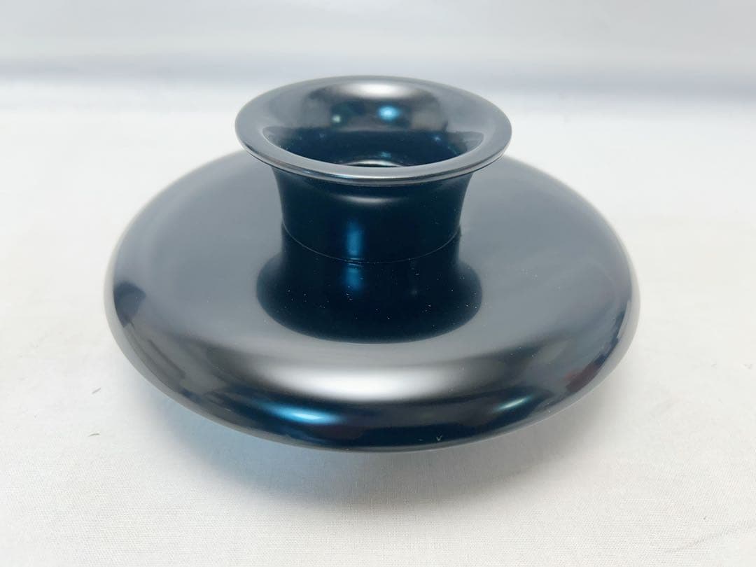 未使用 茶道具 木製黒塗天目台 天目茶碗 2点セット 元箱