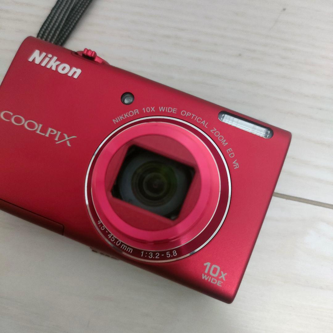動作確認済Nikon COOLPIX S6200レッド コンパクトデジタルカメラ