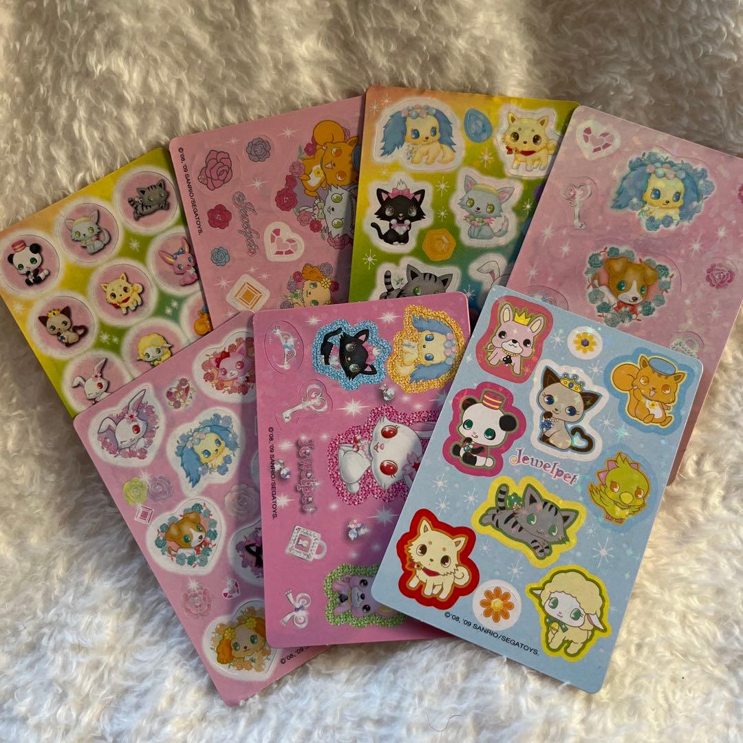 サンリオ　ジュエルペット　シール・カード　占いカード４０枚　シール7枚