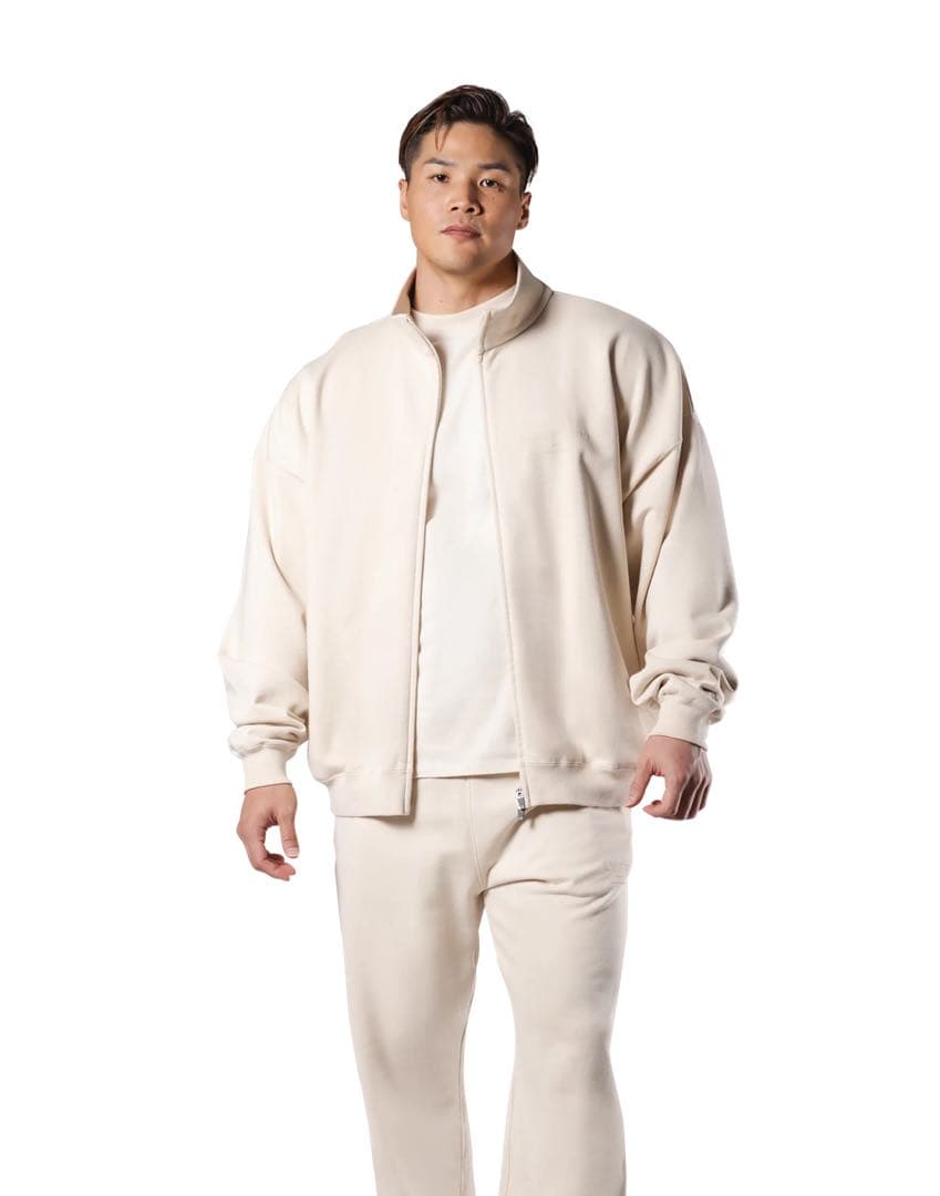 LYFT スウェット　セットアップ　スタンドカラー　ivory