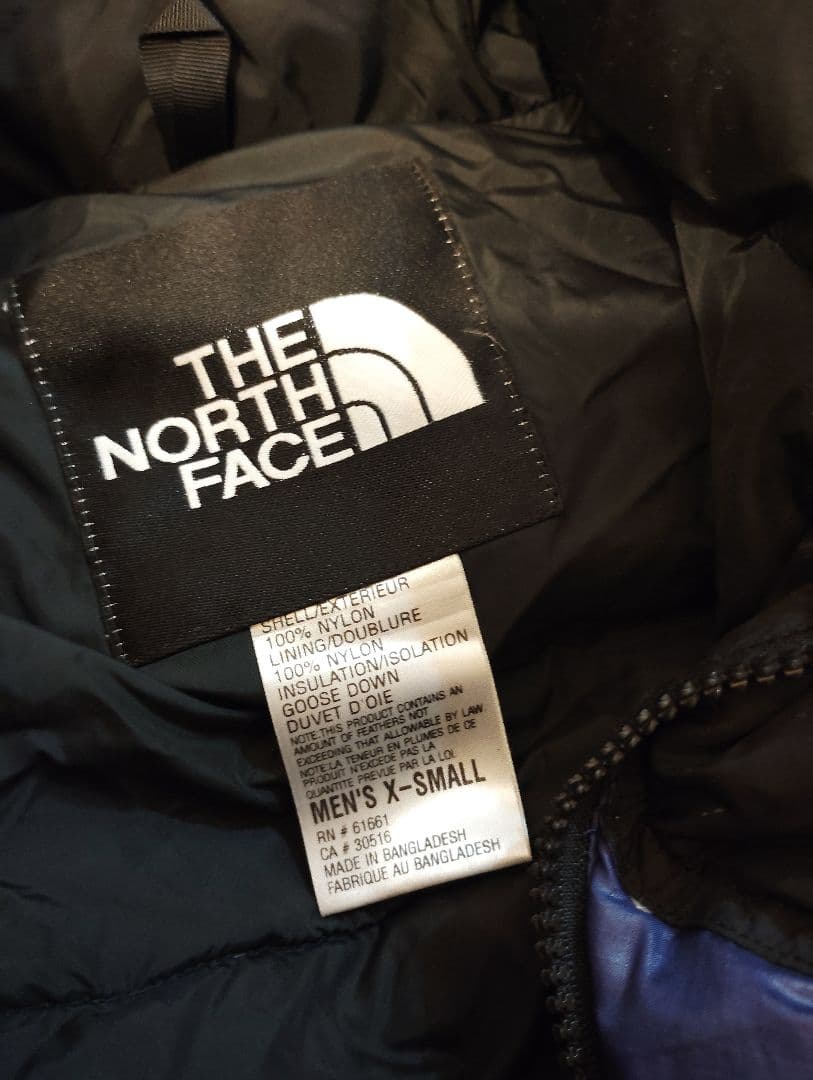 THE NORTH FACE ヌプシダウンジャケット ブルー・ブラックXSノース