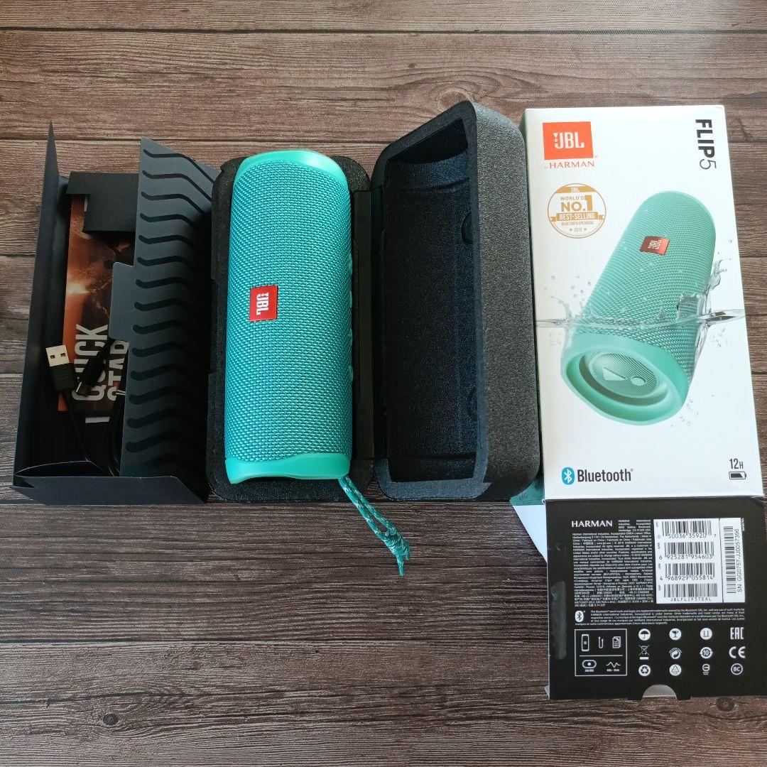 JBL FLIP5 ターコイズ ワイヤレススピーカー