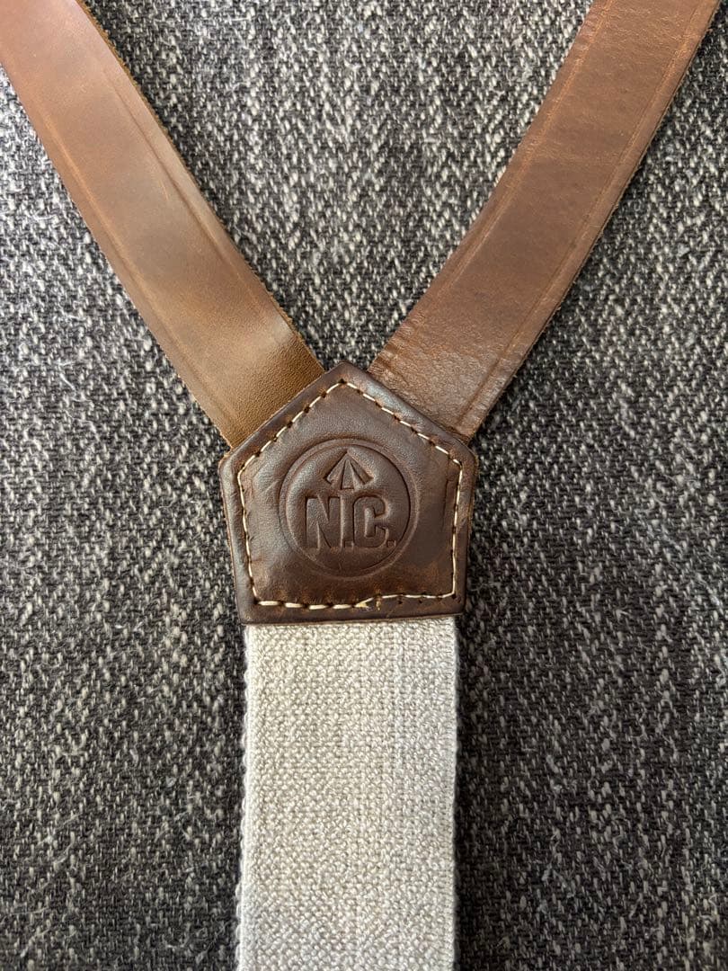 ナイジェルケーボン　レザーサスペンダー