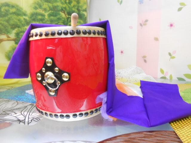 新品未使用(送料無料)小児向け11.000円エイサー大太鼓18cm 撥サージ付き