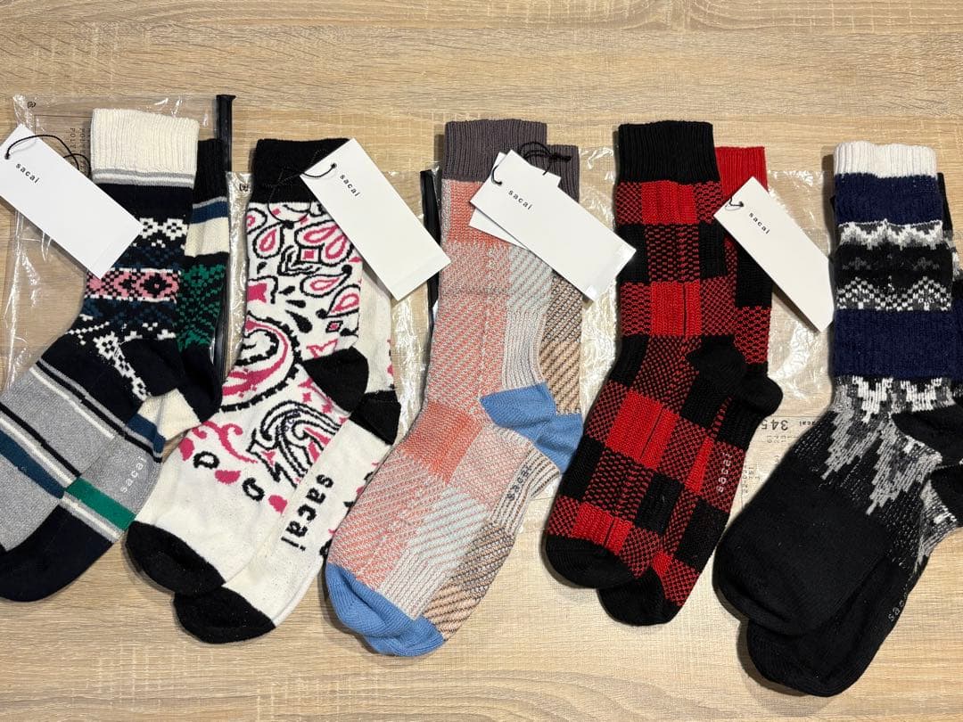 sacai ソックス靴下5点セット 総額３２，０００円相当