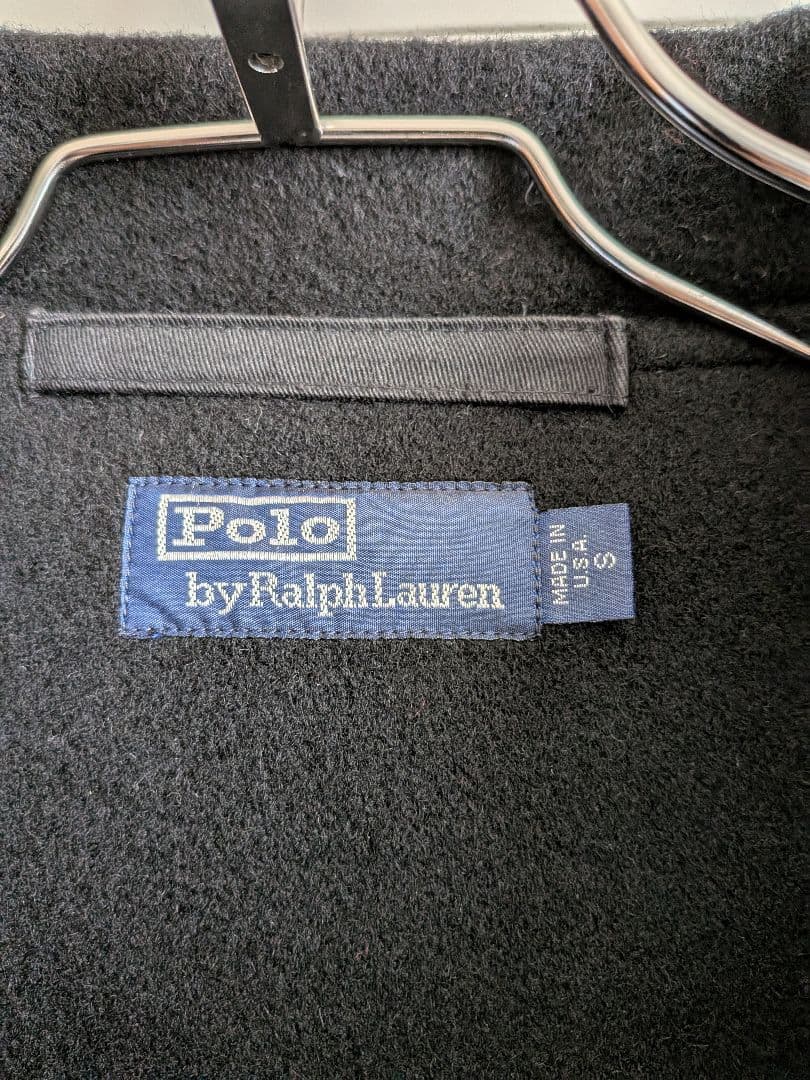 極美品　ヴィンテージ　ラルフローレン　USA製　ダッフルコート　ウール　黒　S