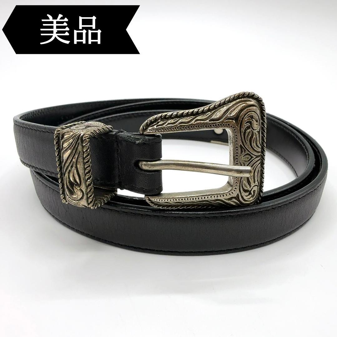 ◇サンローラン◇レザー/ウエスタンバックル/ベルト/Saint Laurent