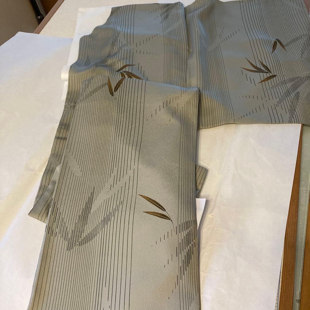 靖 122720宅　螺鈿小紋　竹　袷　着物