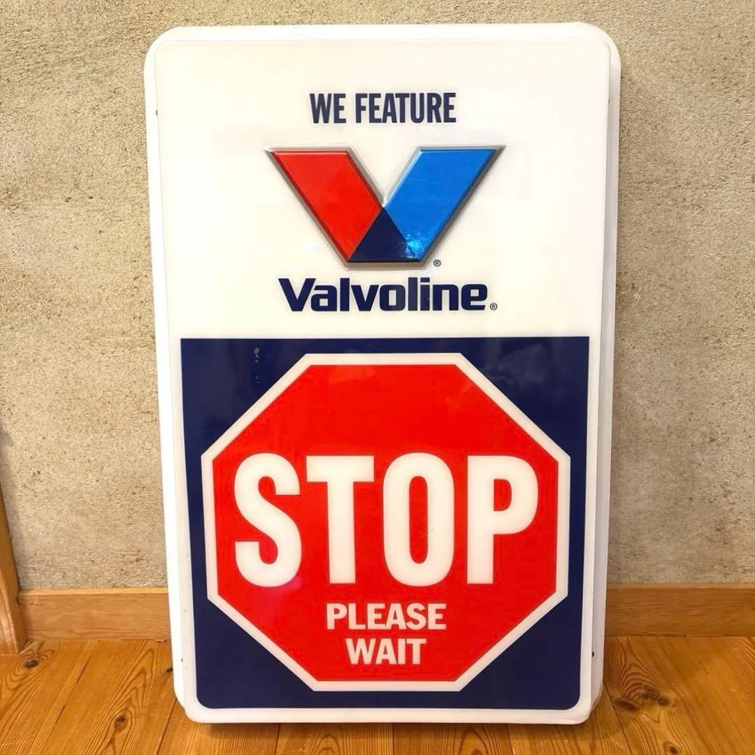 USA Valvoline ガソリン　STOP 看板　ロードサイン　ガレージ