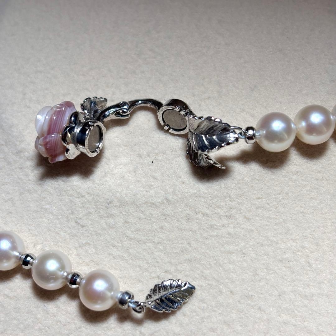 【希少✨】　あこや真珠　パール　ネックレス　約7.0-7.5mm 希少デザイン