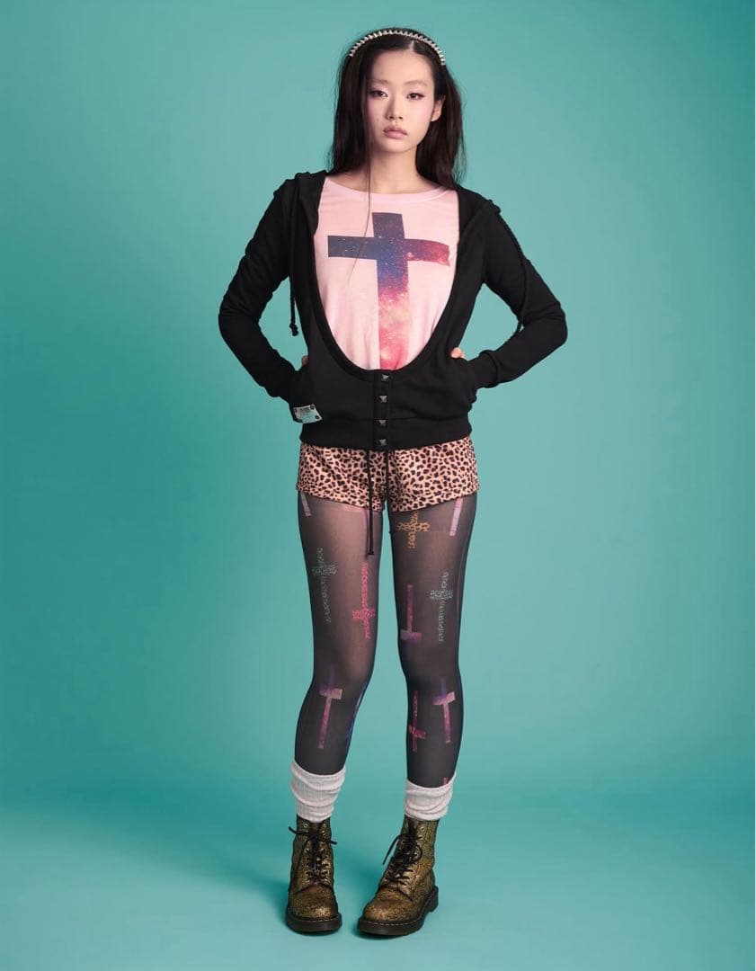 トップス IGUSA PEACE STUD HOODIE CARDIGAN