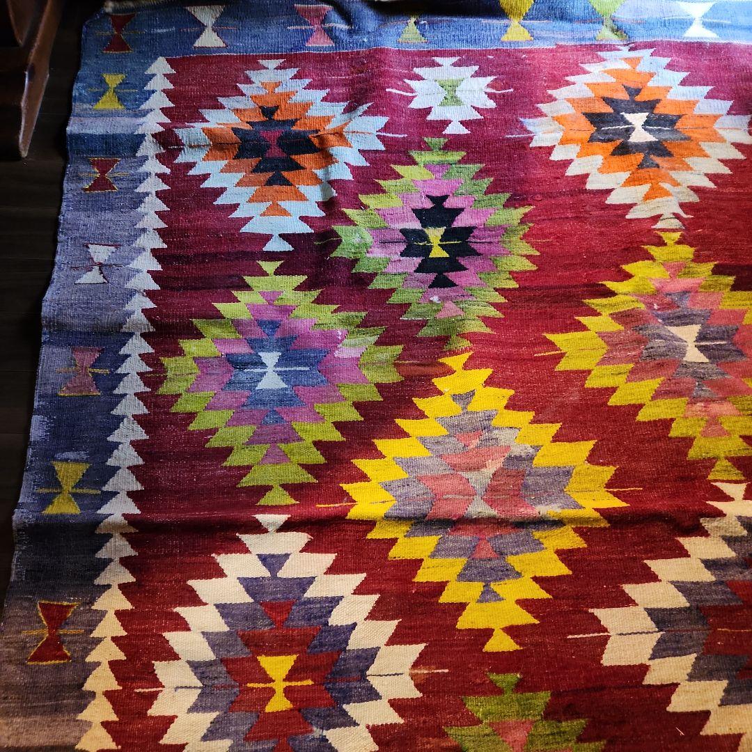 SALE♥️1950年代 トルコ手織り オールドキリム