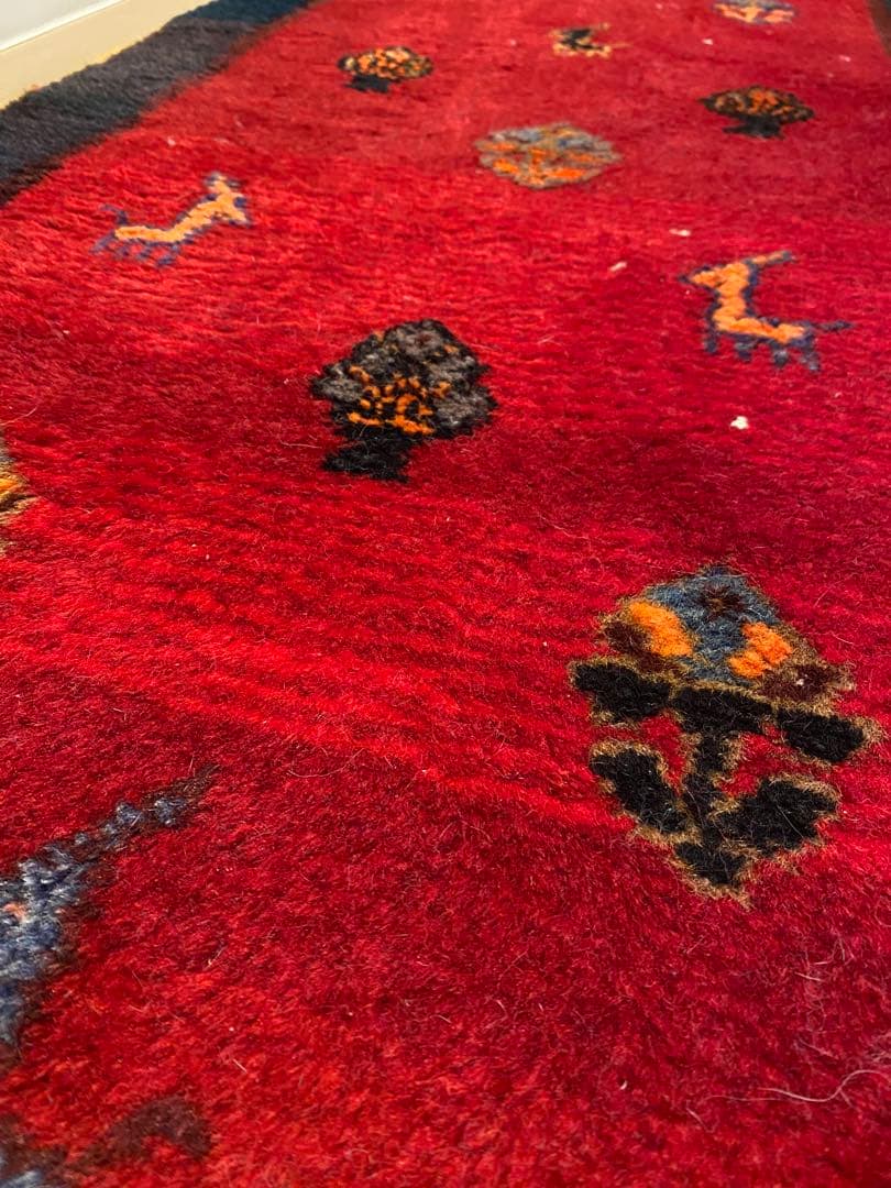 み*ん様 ウール ギャッベ ランナーラグ 廊下マット ペルシャ絨毯