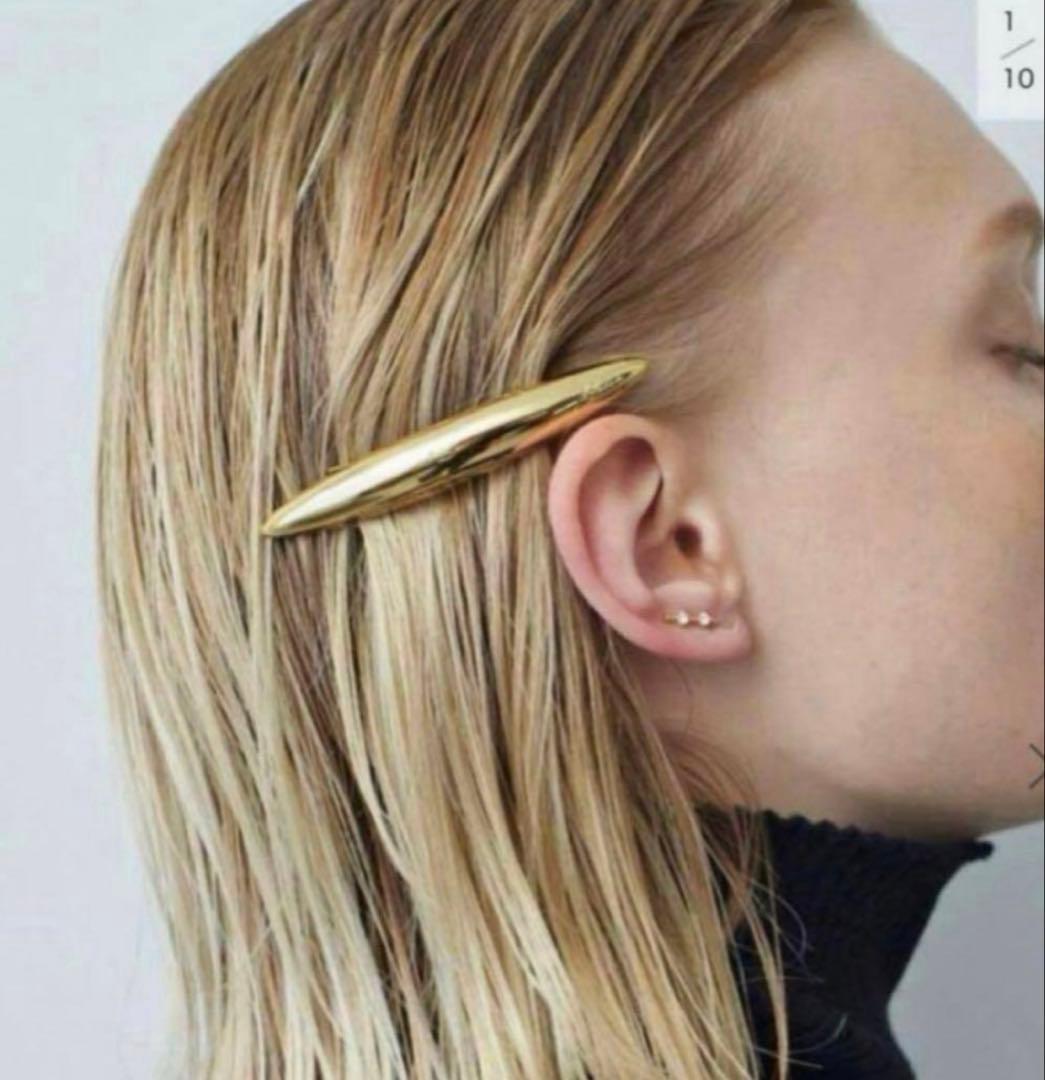 【極美品】LETICIA/レチシア・バレッタ ゴールド