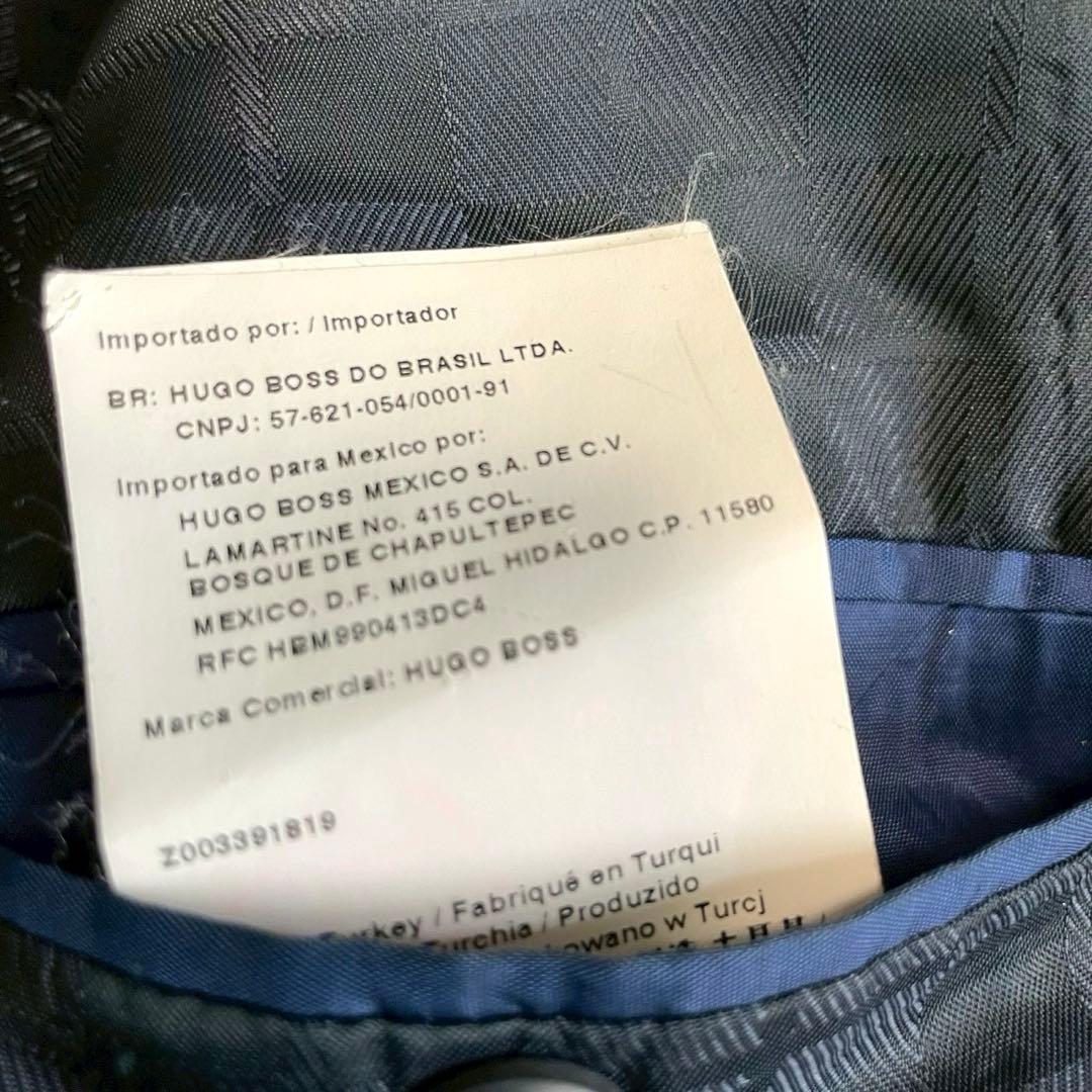 【ヒューゴボス】テーラードジャケット コロンボ 黒 48 カシミヤ