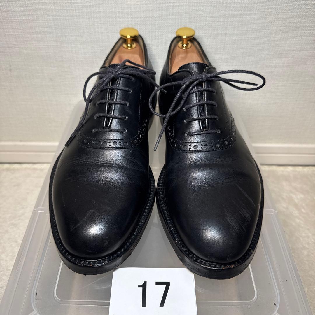 17 美品　ラルフローレン　イタリア製　革靴　25EE レザーシューズ　ブラック