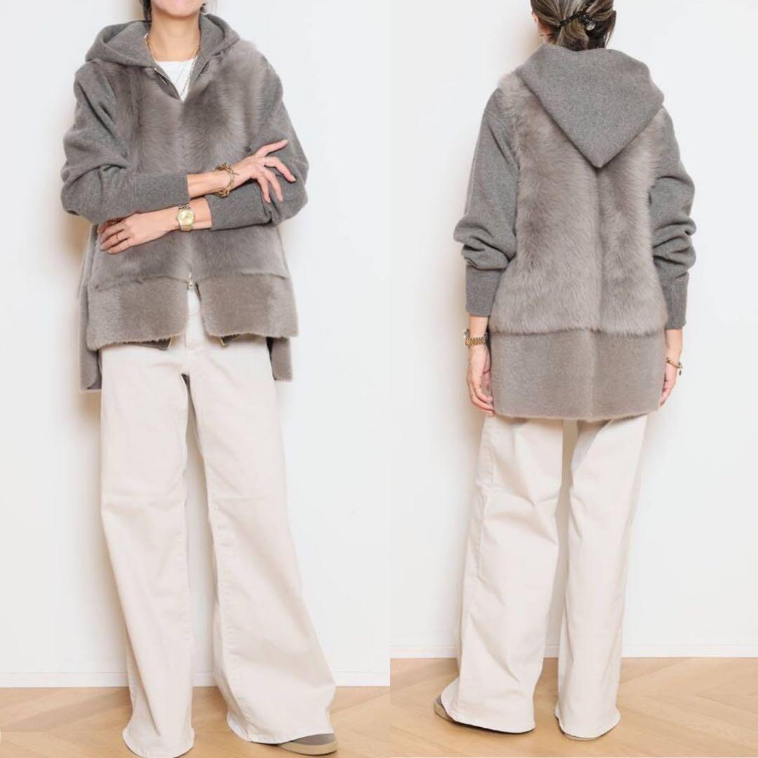 未使用品 KARL DONOGHUE ムートン ミディアムジレ ファージレ