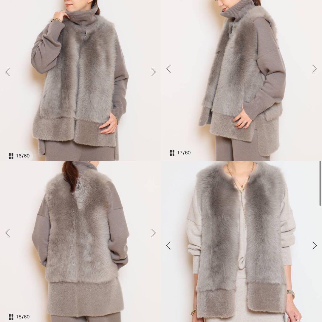 未使用品 KARL DONOGHUE ムートン ミディアムジレ ファージレ