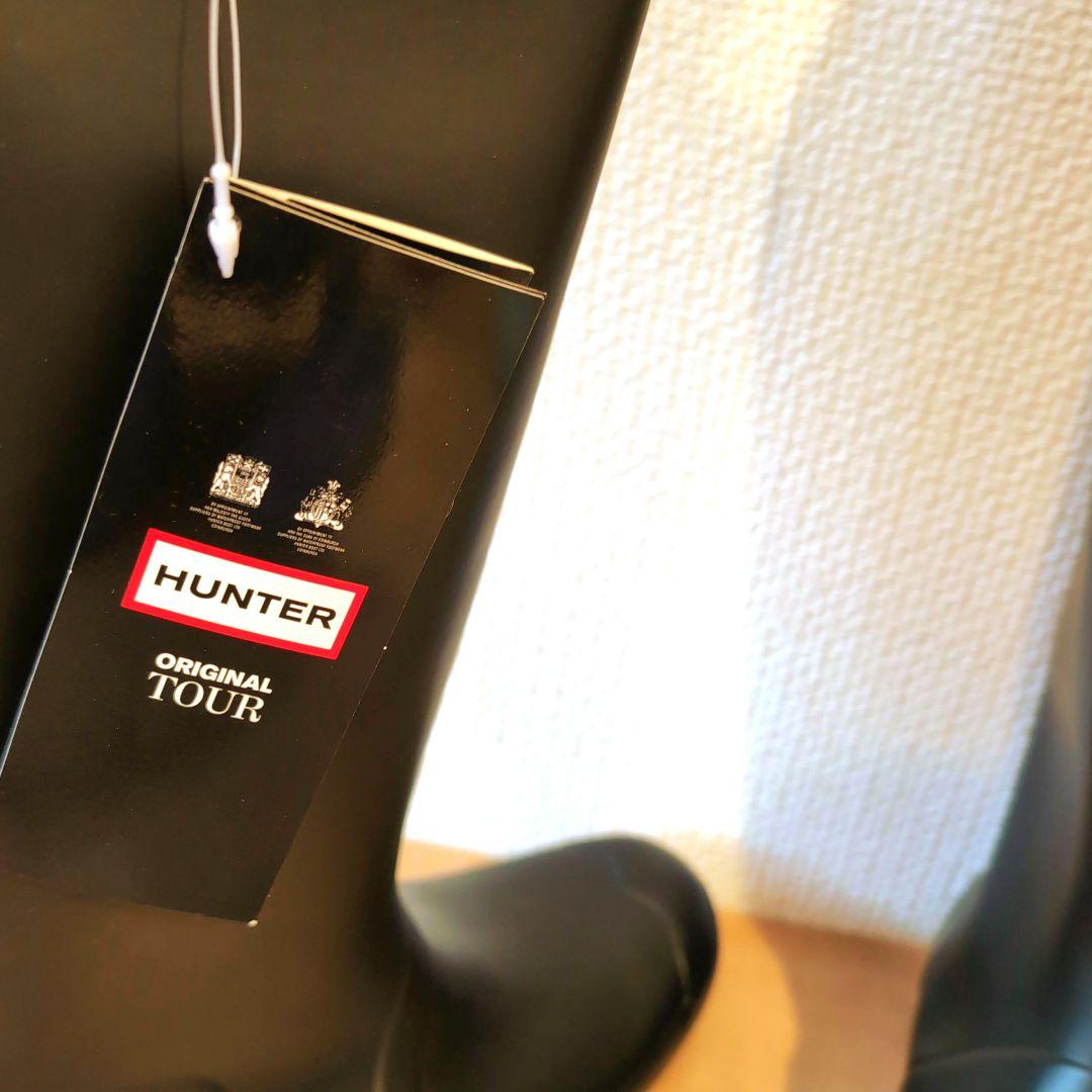 未使用タグ付　HUNTER ORIGINAL TOUR ブラックレインブーツ