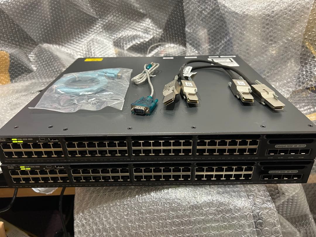 【CCNA、CCNP】2台セット スタックCisco L3スイッチ3650