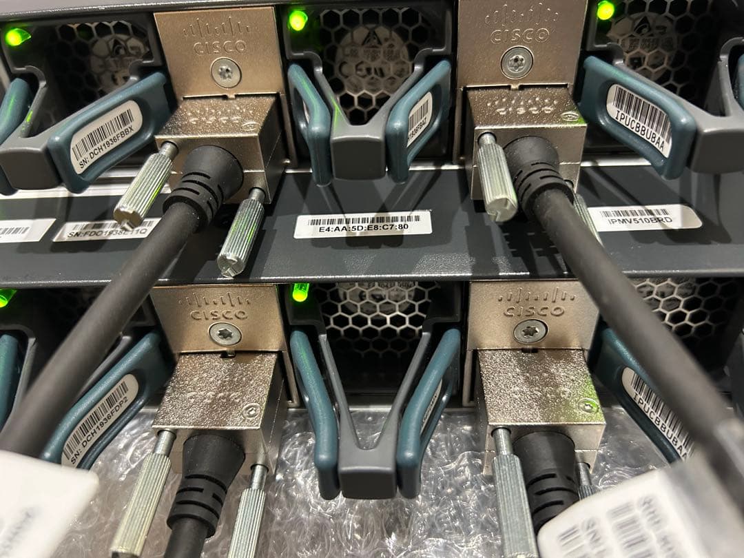 【CCNA、CCNP】2台セット スタックCisco L3スイッチ3650