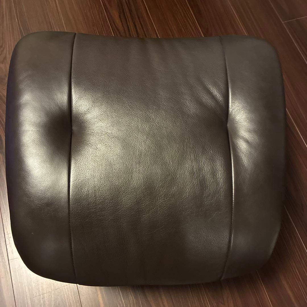 カリモク　ザファースト ダークブラウン オットマン レザー