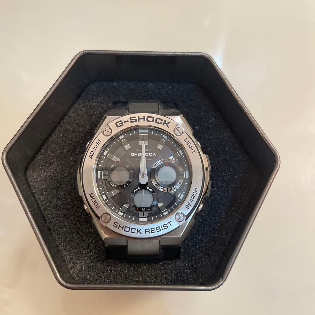 【美品】CASIO G-SHOCK G-STEEL GST-S110-1A