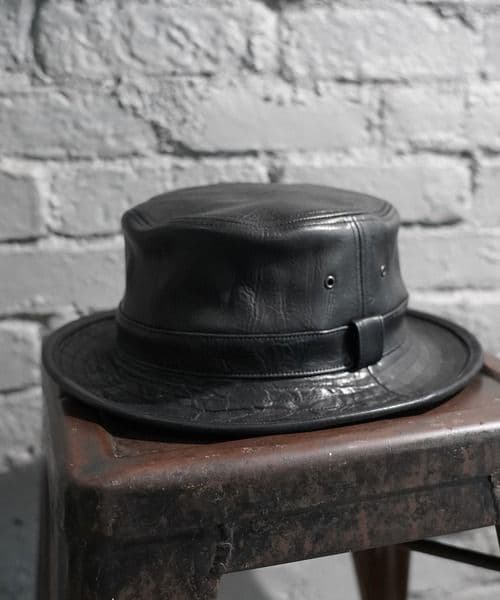 極美品　希少　ミスターファットマン　レザーハット　日本製　RRL　schott