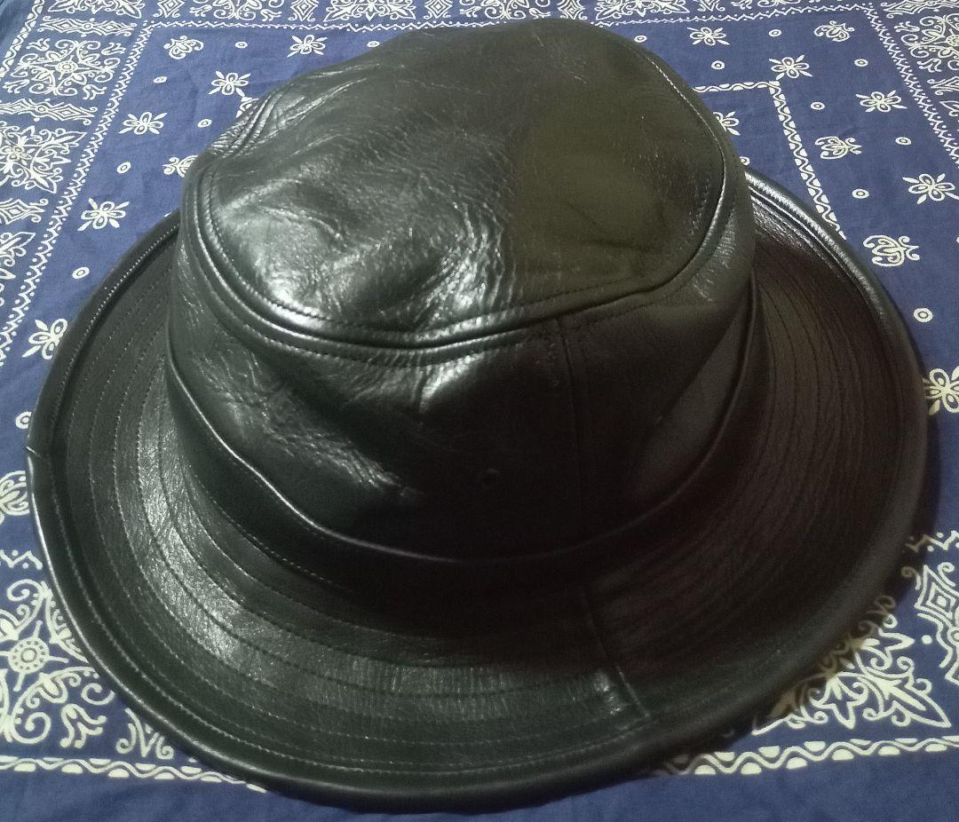 極美品　希少　ミスターファットマン　レザーハット　日本製　RRL　schott