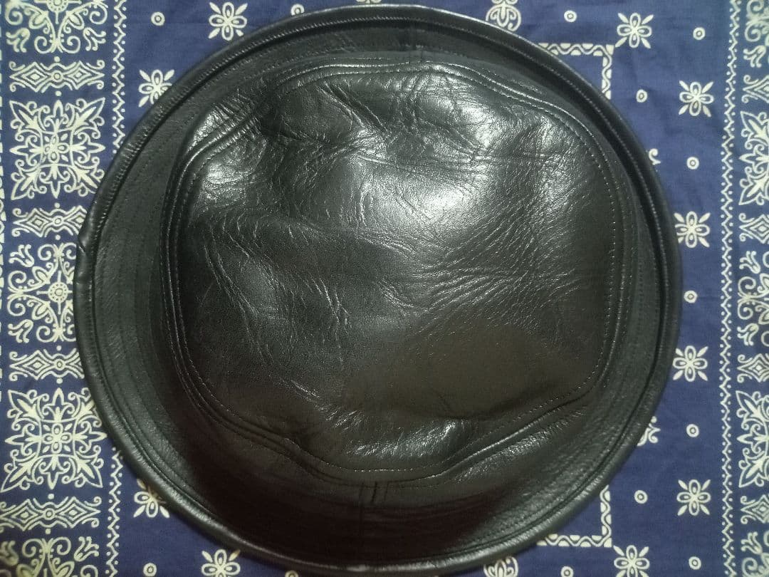 極美品　希少　ミスターファットマン　レザーハット　日本製　RRL　schott