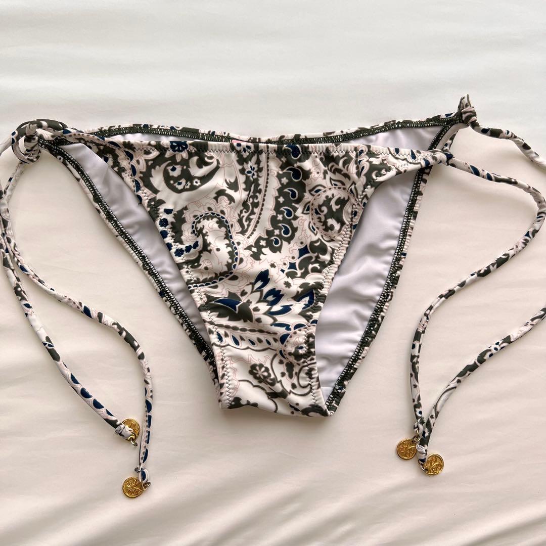 に*ゃ様 衛生面◎ 三愛水着 ナチュラルアップブラ ビキニ エスニック柄 カーキ