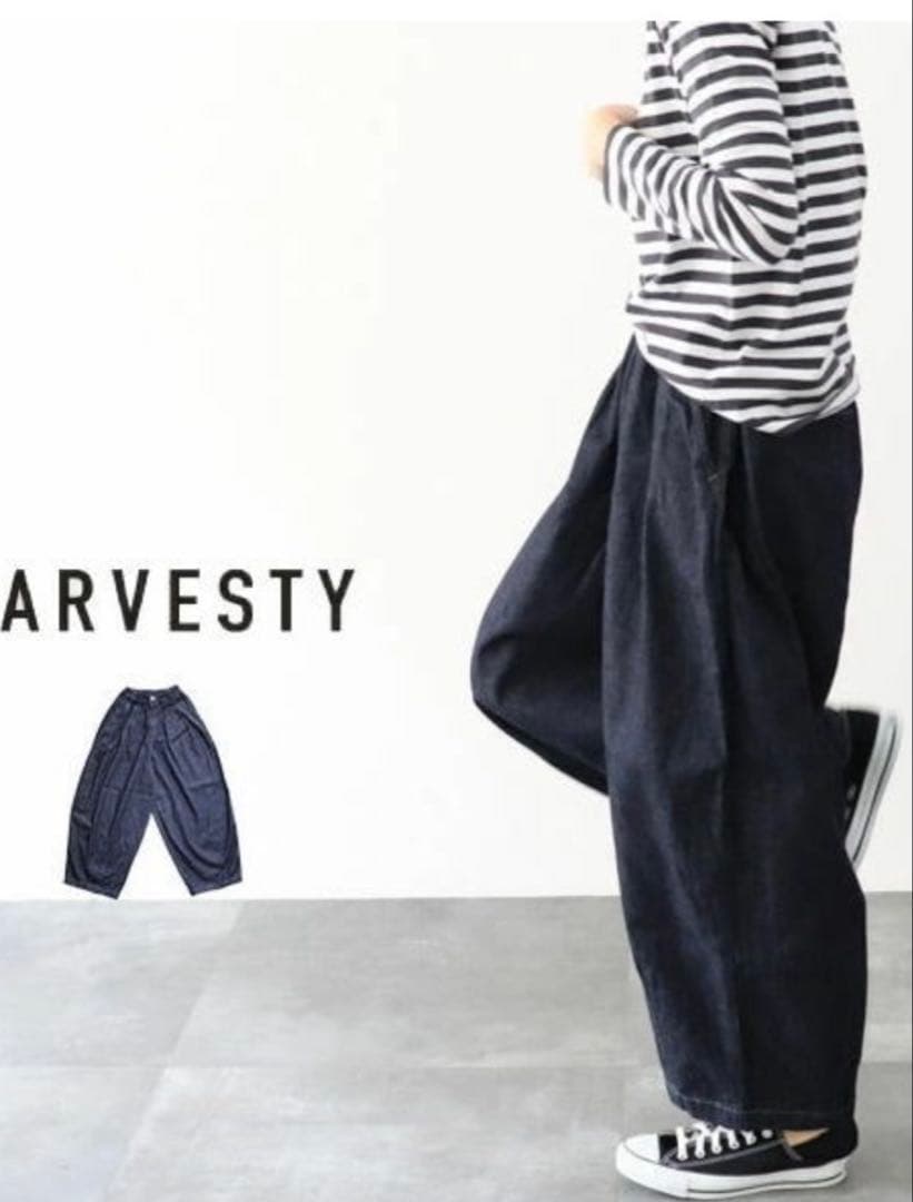 HARVESTY デニムサーカスパンツ
