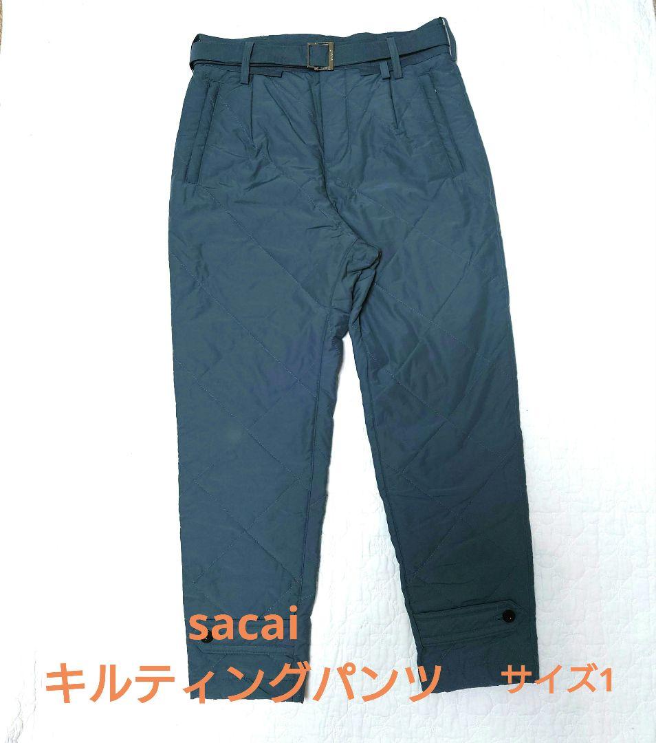 sacai サカイ キルテッドパンツ グレー　サイズ1