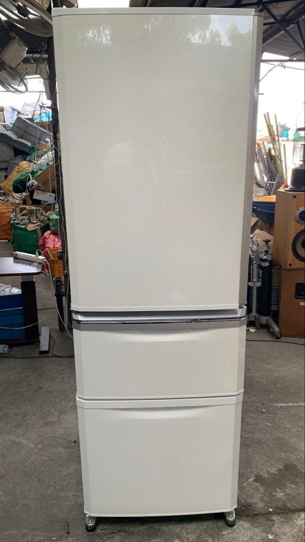 三ノンフロン冷凍冷蔵庫 MR-C37TL-W 370L 3ドア 2012年製