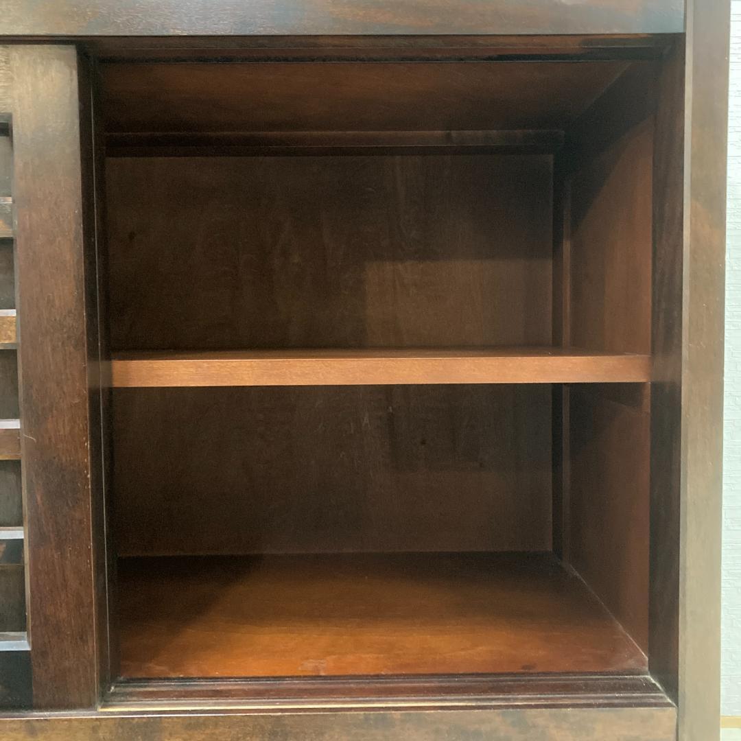 北海道民芸家具 茶棚 茶箪笥 飾り棚 　キャビネット　樺 無垢材　古民家