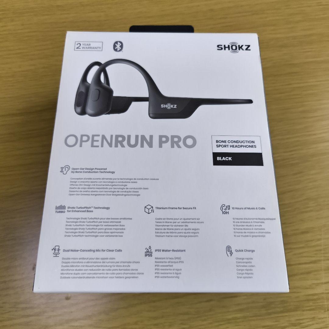 SHOKZ OpenRun Pro 骨伝導イヤホン S810 ブラック