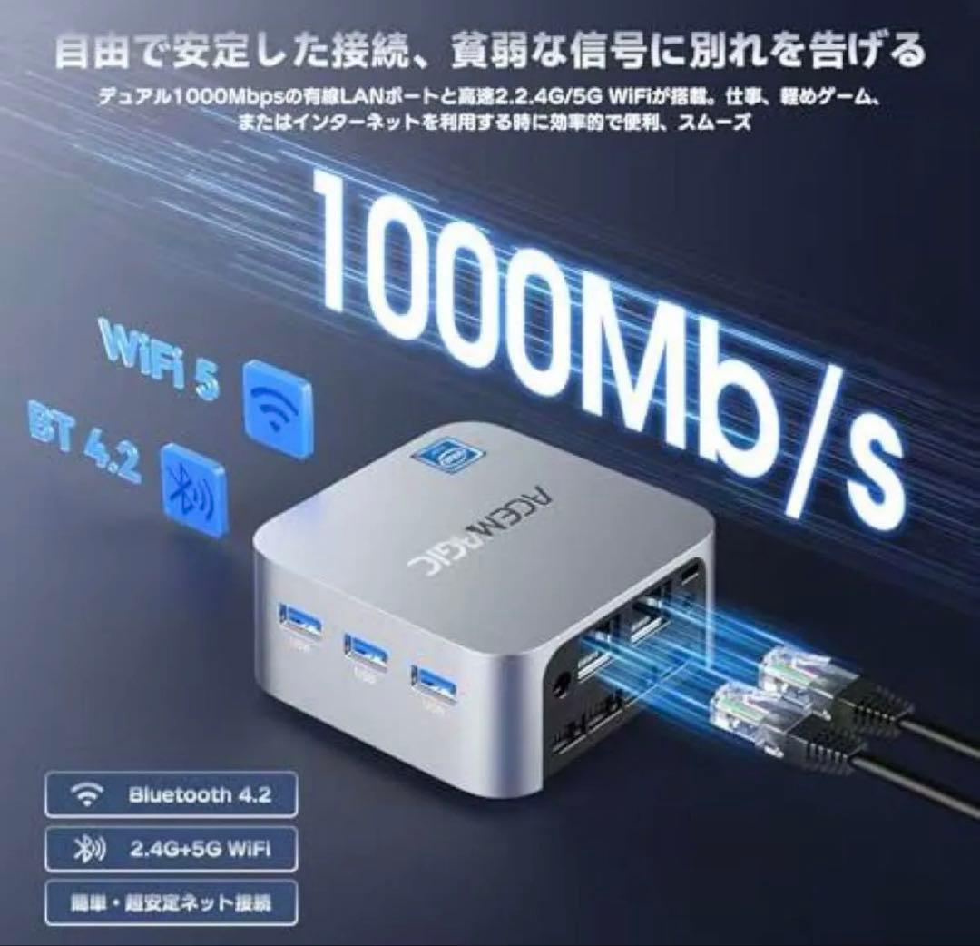 Acemagicミニpc n100 12GB＋256GB SSD