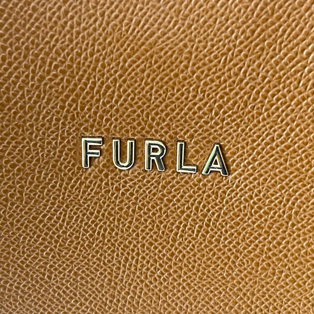 FURLA ブラウン レザートートバッグ