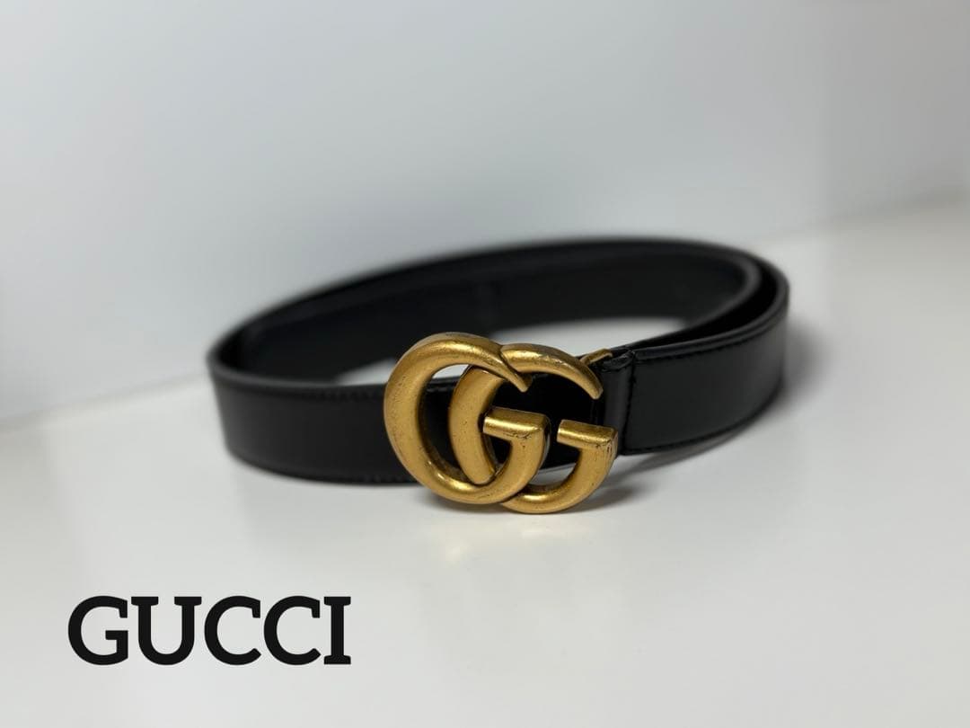 GUCCI ｜ ダブルG レザーベルト（ユニセックス）