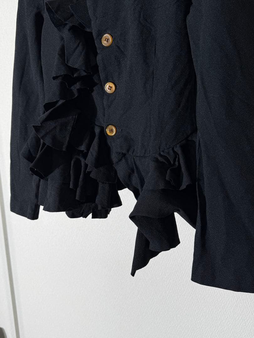 コムデギャルソン ポリ縮絨 フリル装飾ジャケット