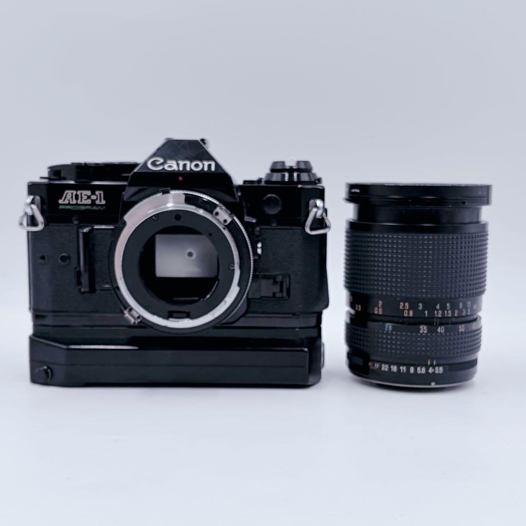 Canon AE-1 ブラックボディ POWER WINDER A2 レンズ付き