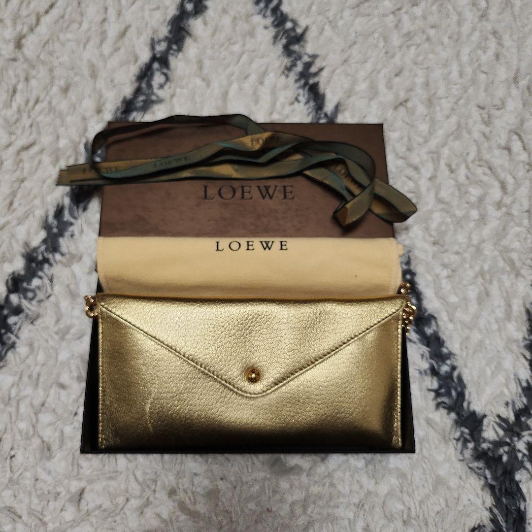 LOEWE ロエベ ゴールド クラッチバッグ