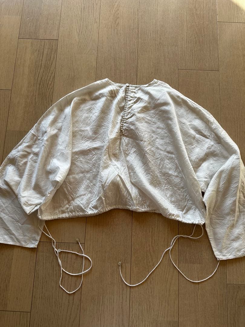 トップス BUNON Back Button Short Wide Blouse