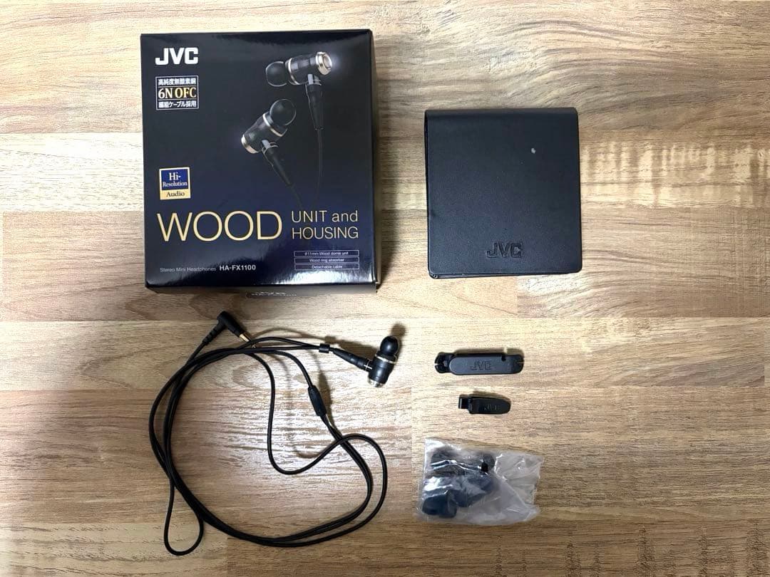 【訳あり】JVC HA-FX1100 WOODシリーズ 左側接触不良あり