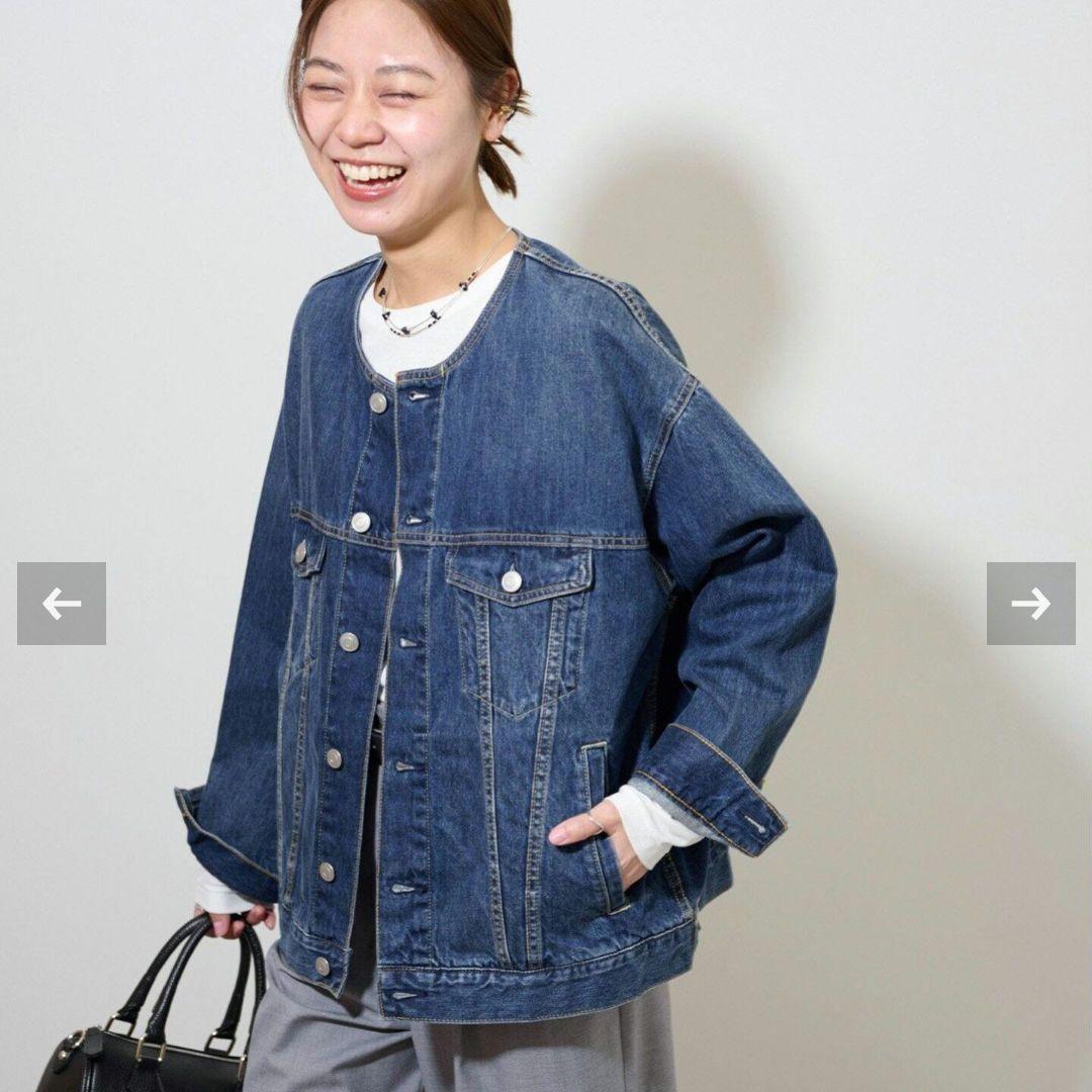 Journal standard relume ノーカラーデニムジャケット