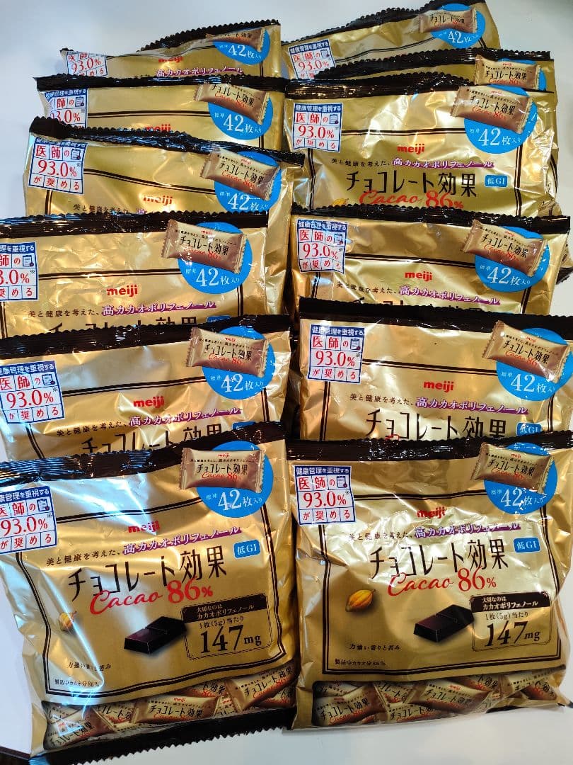 meiji 明治 チョコレート効果 カカオ 86% 42枚入12袋