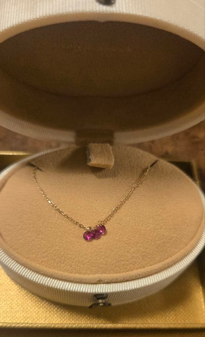 ぱ*る様 yoshinob K18 ネックレス ルビー イエローゴールド YG